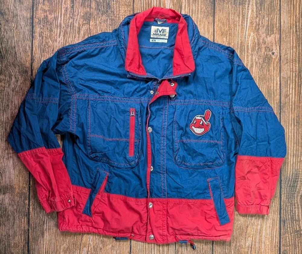 Vintage Mirage Cleveland Indians Guardians MLB Windbreaker Jacket Men’s XL